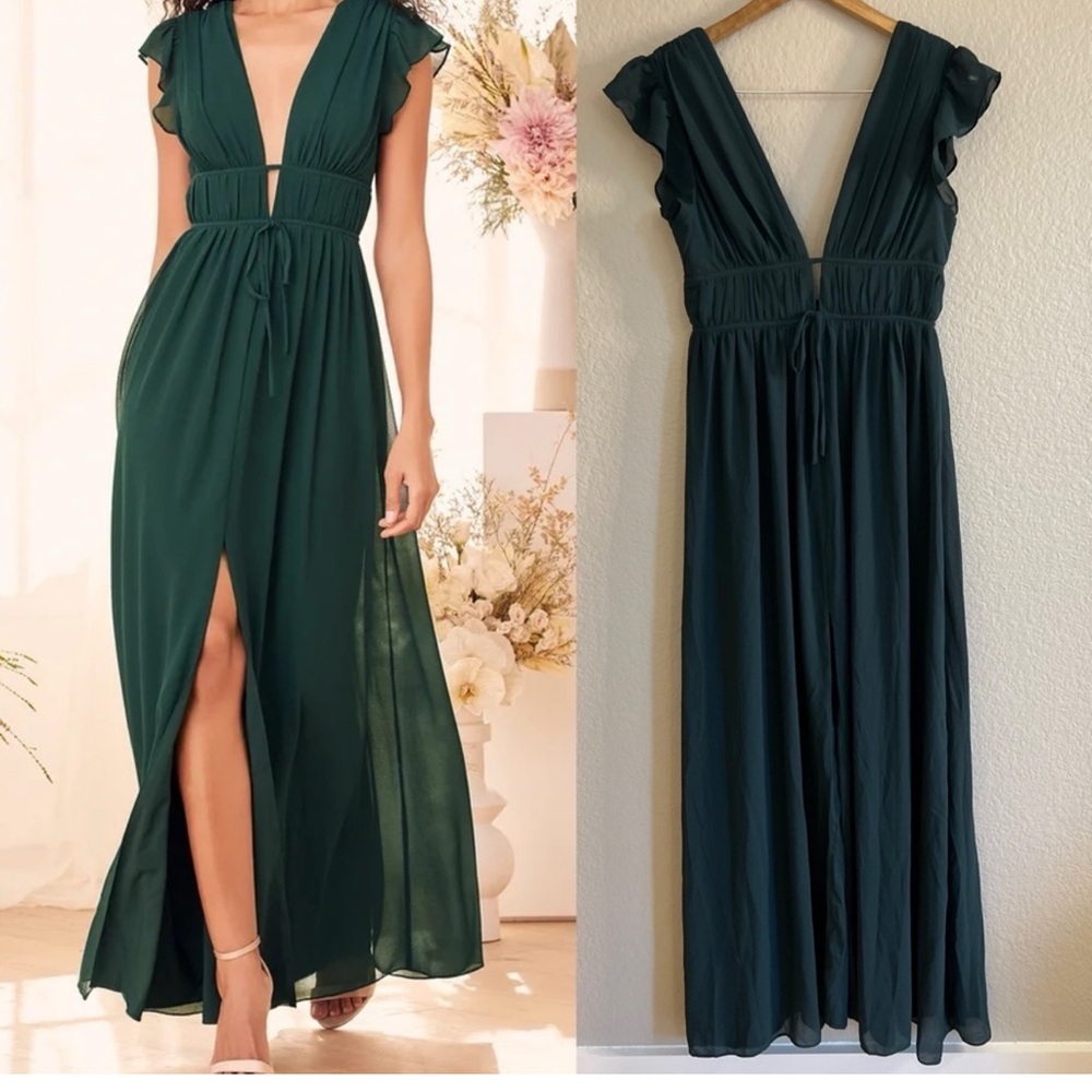 Lulu’s gorgeous size X-Large emerald green dress! Brand new with tags:)